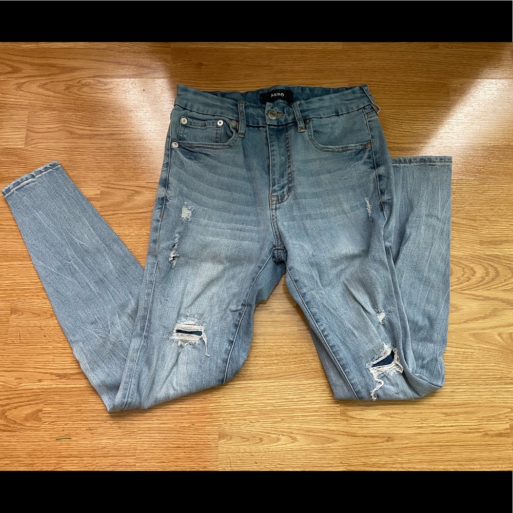 High Rise Curvy Medium Colored Jeans